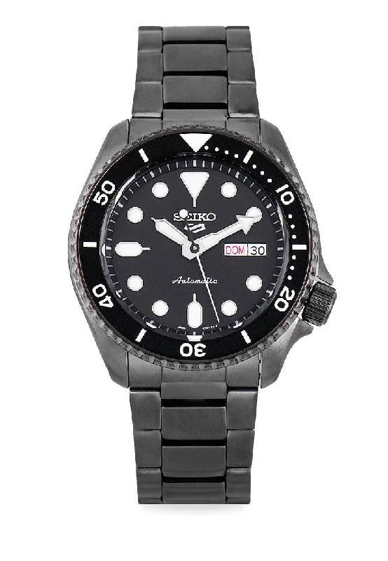 SEIKO SRPD65K1 Black Stainless Steel Automatic Watch Men