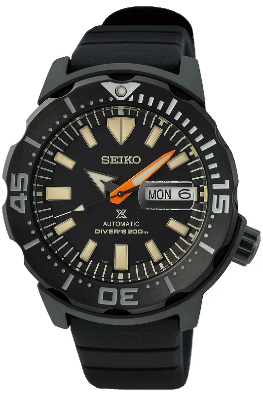 Seiko SRPH13K1 Prospex Black Series Monster Limited Edition Automatic Diver Watch Men